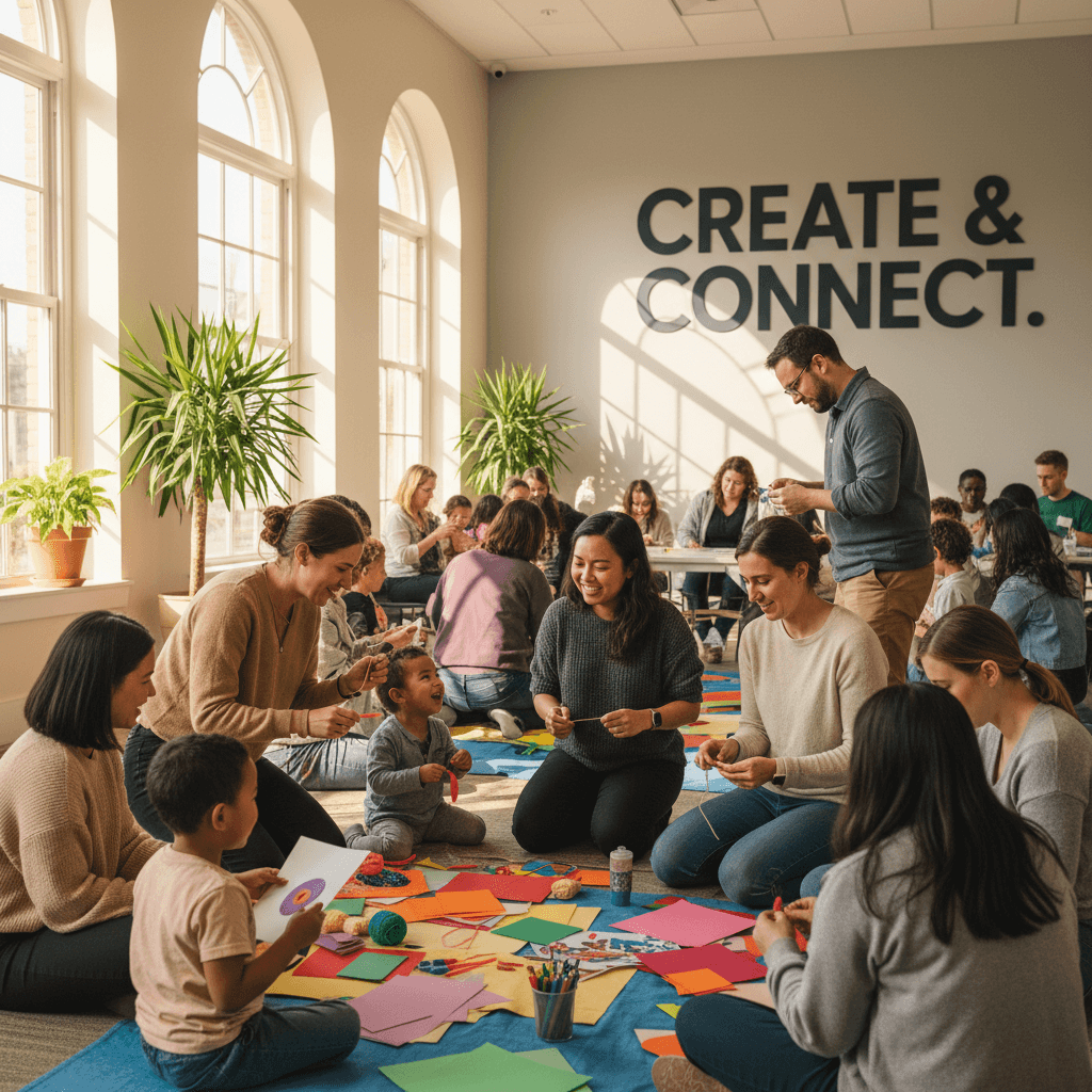 Group workshop with community members of all ages